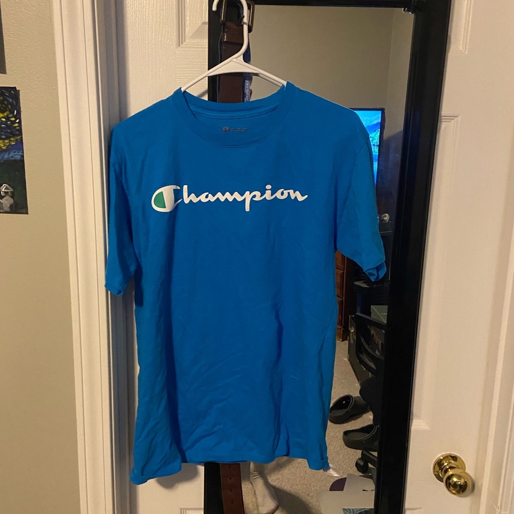 Blue Champion t shirt